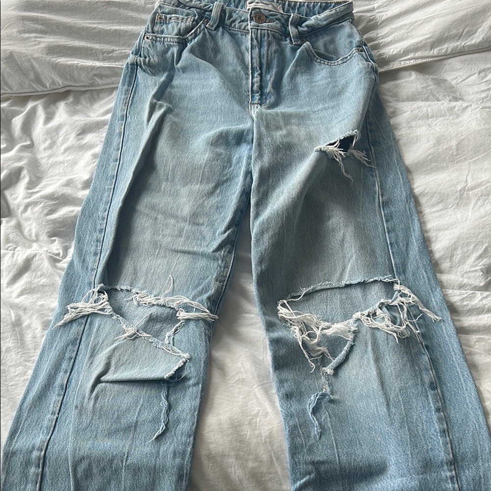 Garage Blue Boyfriend Distressed Jeans